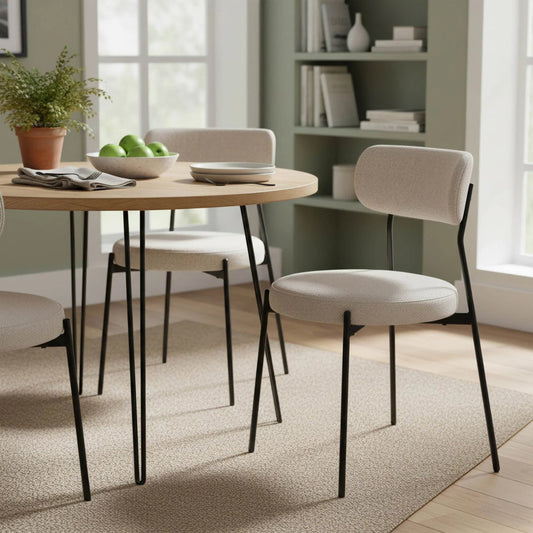 Kai Dining Chair (Set of 2) by LH Imports in black. Made from polyester, foam, iron, plywood in a unique style.