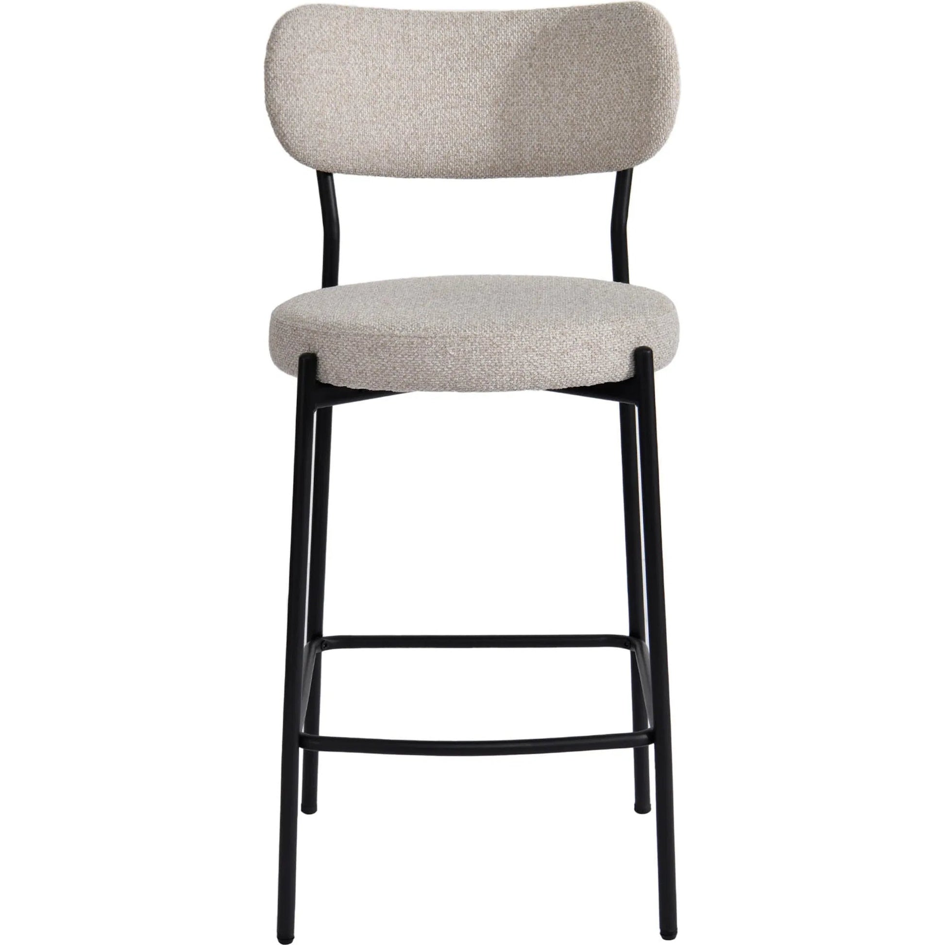 Kai Counter Stool (Set of 2) by LH Imports in black. Made from polyester, foam, iron, plywood in a transitional style.