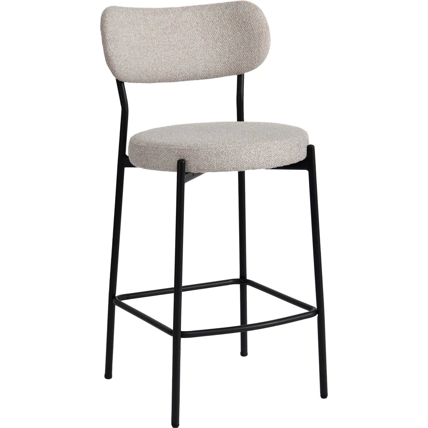 004 SI-2325099 | Additional Silo | Kai Counter Stool (Set of 2) by LH Imports in black. Made from polyester, foam, iron, plywood in a transitional style.