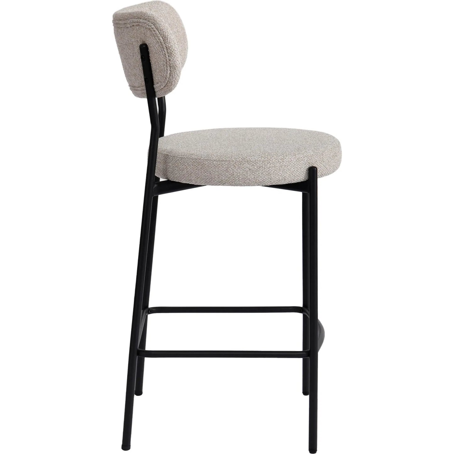 005 SI-2325099 | Additional Silo | Kai Counter Stool (Set of 2) by LH Imports in black. Made from polyester, foam, iron, plywood in a transitional style.
