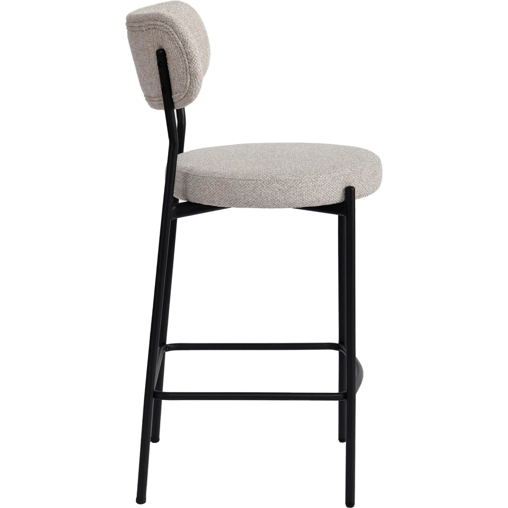 Kai Counter Stool (Set of 2) by LH Imports in black. Made from polyester, foam, iron, plywood in a transitional style.