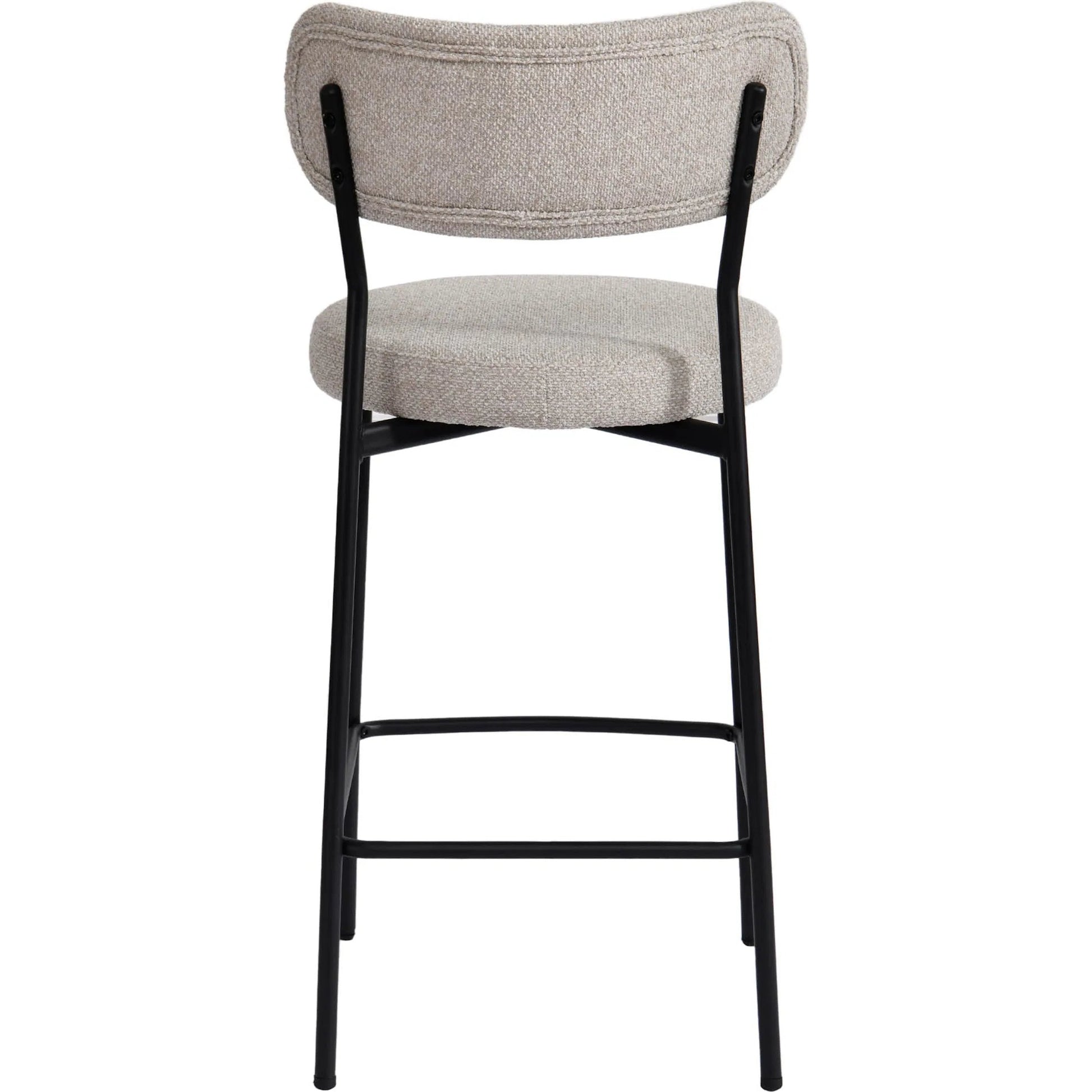 Kai Counter Stool (Set of 2) by LH Imports in black. Made from polyester, foam, iron, plywood in a transitional style.