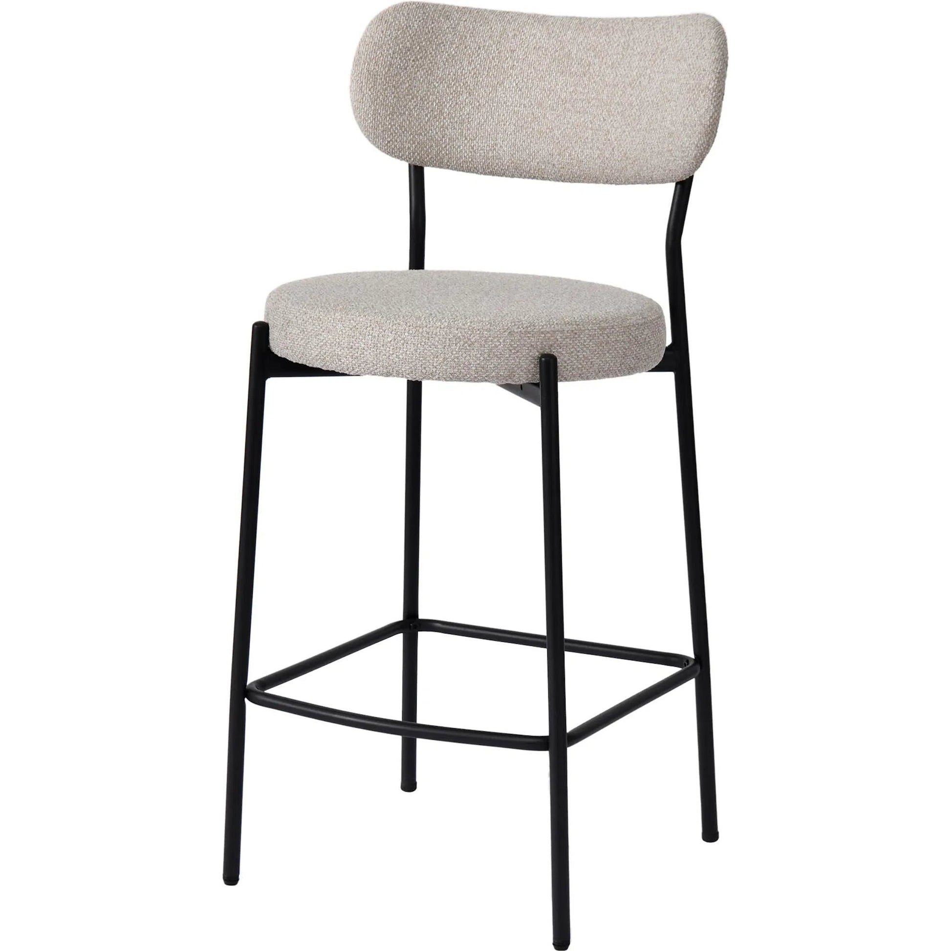 Kai Counter Stool (Set of 2) by LH Imports in black. Made from polyester, foam, iron, plywood in a transitional style.