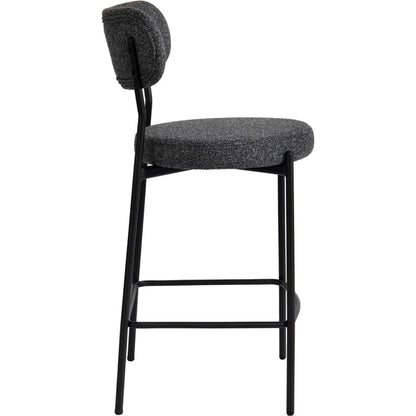 Kai Counter Stool (Set of 2) by LH Imports in black. Made from polyester, foam, iron, plywood in a transitional style.