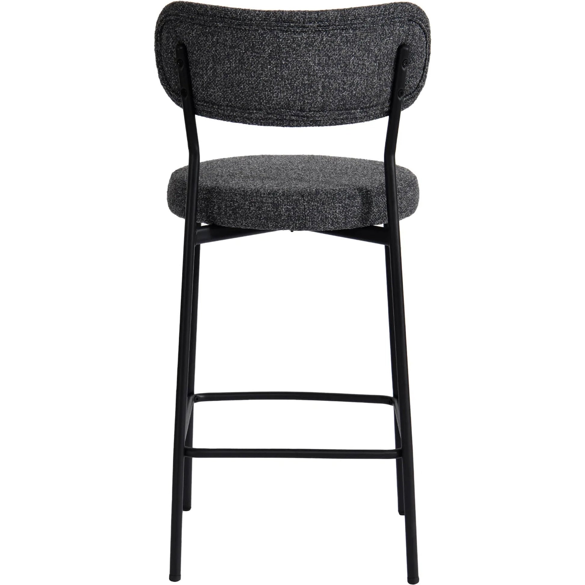 Kai Counter Stool (Set of 2) by LH Imports in black. Made from polyester, foam, iron, plywood in a transitional style.