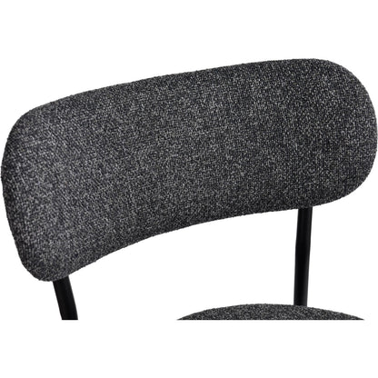 Kai Counter Stool (Set of 2) by LH Imports in black. Made from polyester, foam, iron, plywood in a transitional style.