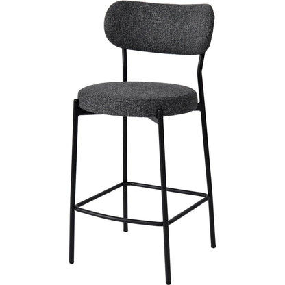 Kai Counter Stool (Set of 2) by LH Imports in black. Made from polyester, foam, iron, plywood in a transitional style.