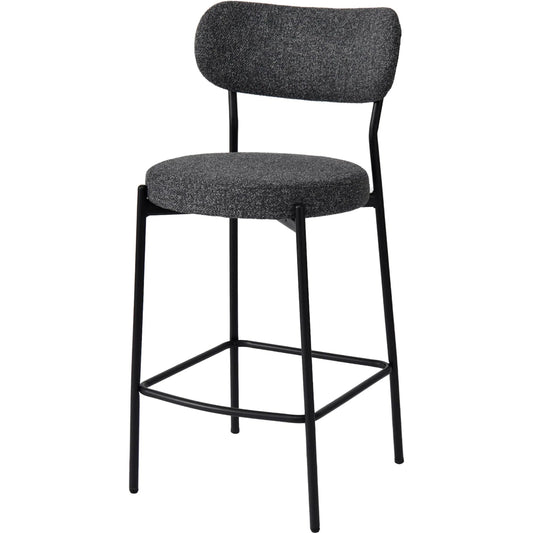 Kai Counter Stool (Set of 2) by LH Imports in black. Made from polyester, foam, iron, plywood in a unique style.