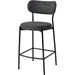 Kai Counter Stool (Set of 2) by LH Imports in black. Made from polyester, foam, iron, plywood in a transitional style.