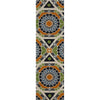 Ivory, Burnt Orange, Grass Green, Dark Blue, Light Blue / 2' x 3'