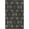 Gray, Medium Green, Tan, Navy / 2' x 3'