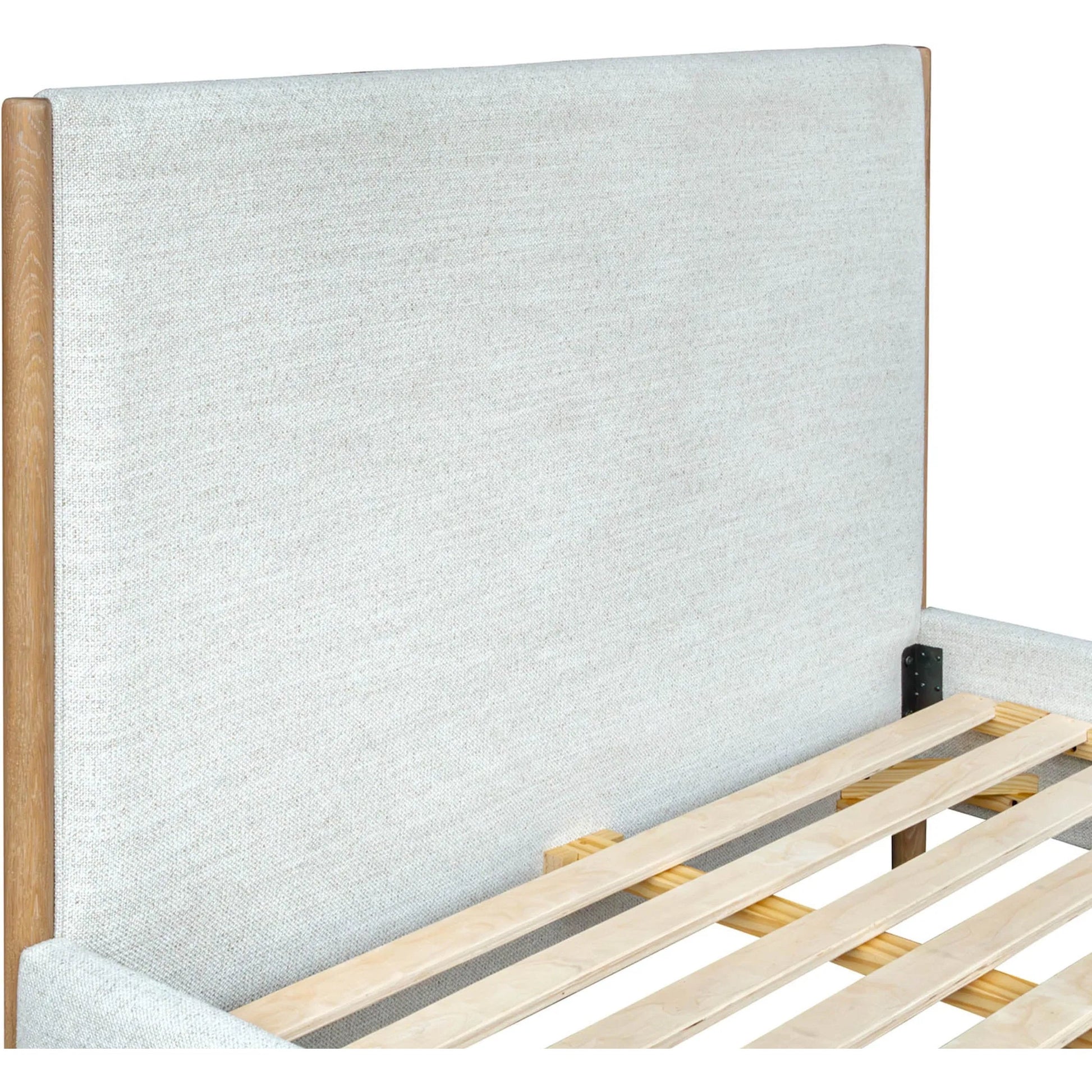 Kamelia Bed by LH Imports in grey, alabaster and sand. Made from unique in a transitional style.