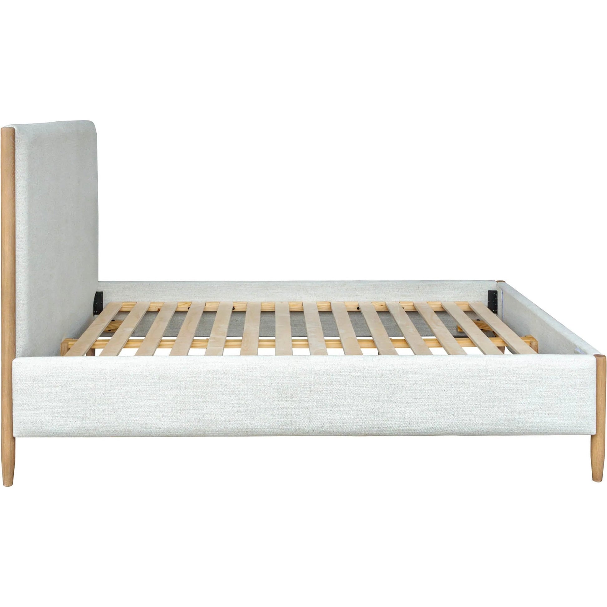 Kamelia Bed by LH Imports in grey, alabaster and sand. Made from unique in a transitional style.