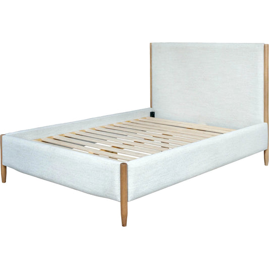 Kamelia Bed by LH Imports in grey, alabaster and sand. Made from unique in a unique style.