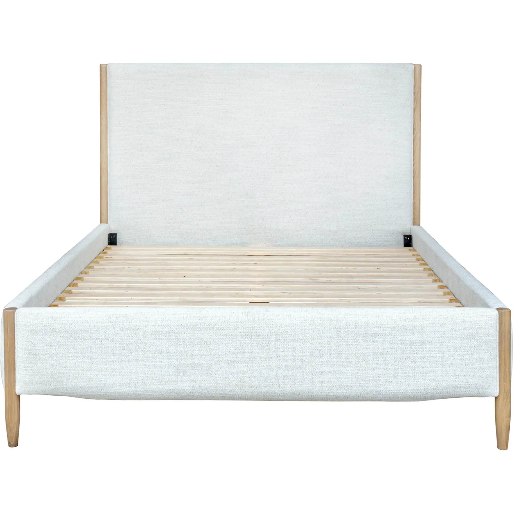 Kamelia Bed by LH Imports in grey, alabaster and sand. Made from unique in a transitional style.