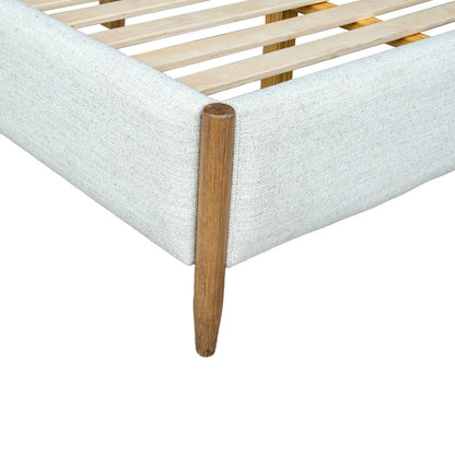 Kamelia Bed by LH Imports in grey, alabaster and sand. Made from unique in a transitional style.