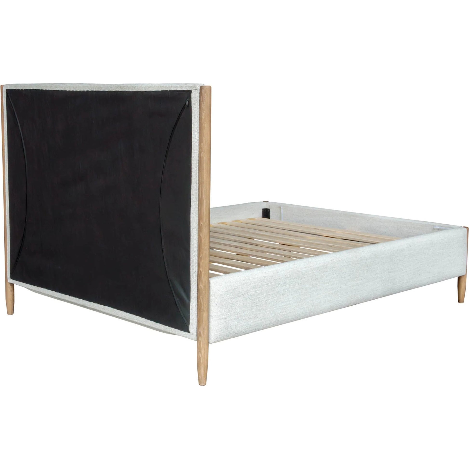 Kamelia Bed by LH Imports in grey, alabaster and sand. Made from unique in a transitional style.