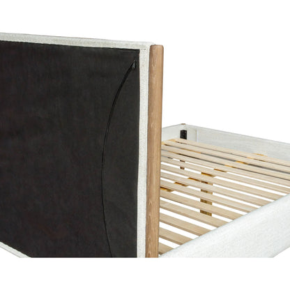 Kamelia Bed by LH Imports in grey, alabaster and sand. Made from unique in a transitional style.