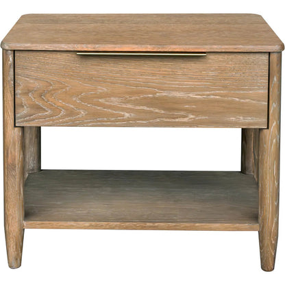 Kamelia Nightstand by LH Imports in sand, brass. Made from unique in a transitional style.