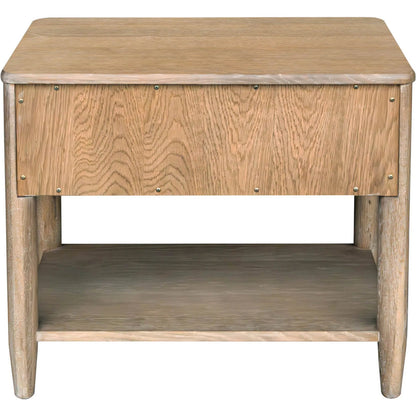 Kamelia Nightstand by LH Imports in sand, brass. Made from unique in a transitional style.