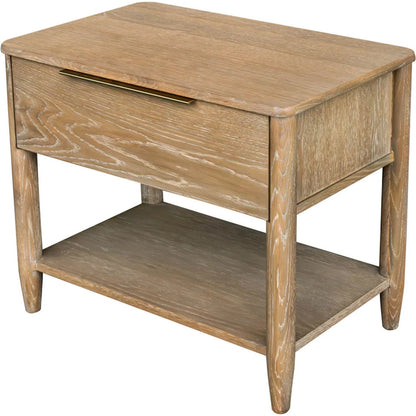 Kamelia Nightstand by LH Imports in sand, brass. Made from unique in a transitional style.