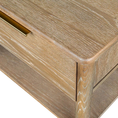 Kamelia Nightstand by LH Imports in sand, brass. Made from unique in a transitional style.