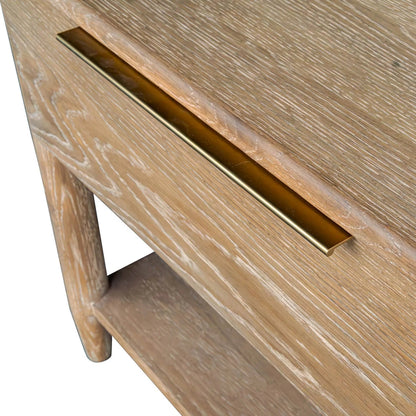 Kamelia Nightstand by LH Imports in sand, brass. Made from unique in a transitional style.
