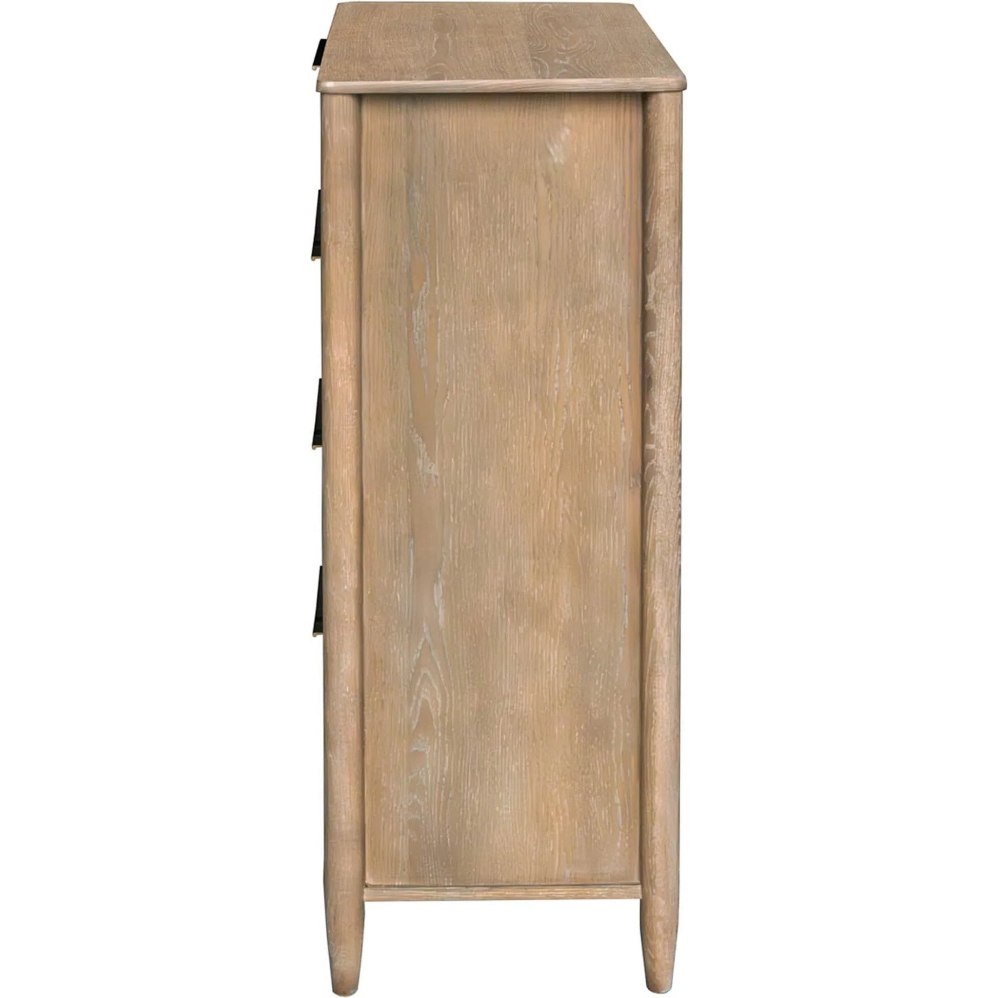 Kamelia 4 Drawer Chest by LH Imports in sand, brass. Made from solid oak, oak veneer, mdf, metal in a unique style.