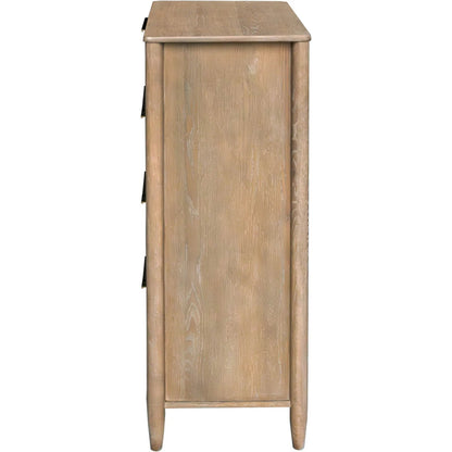 Kamelia 4 Drawer Chest by LH Imports in sand, brass. Made from solid oak, oak veneer, mdf, metal in a unique style.