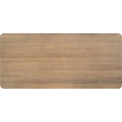 Kamelia Dining Table by LH Imports in sand. Made from unique in a transitional style.