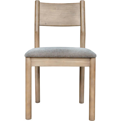 Kamelia Dining Chair (Set of 2) by LH Imports in grey and sand. Made from rubber wood, polyester, foam in a unique style.