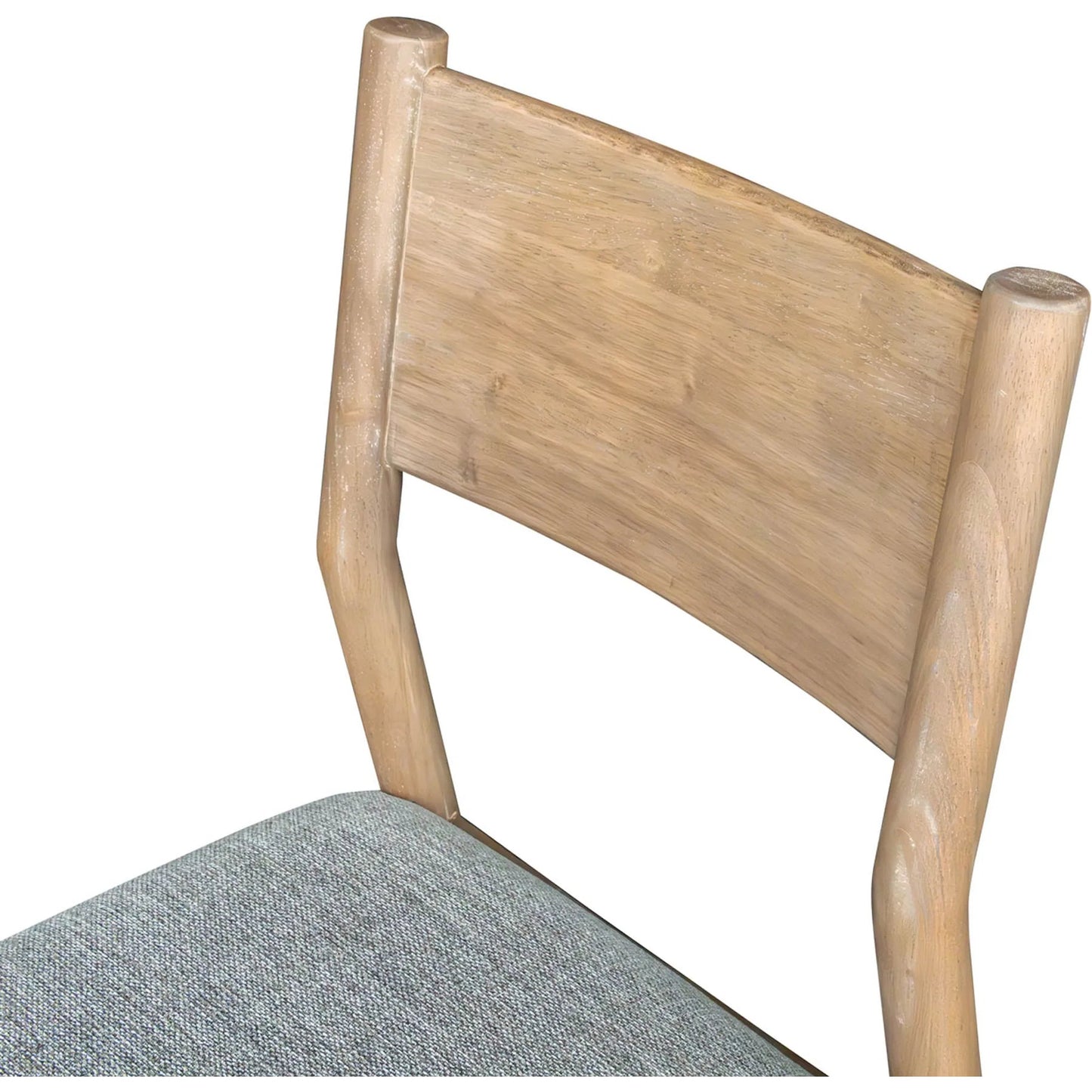 005 SI-2527534 | Closeup | Kamelia Dining Chair (Set of 2) by LH Imports in grey and sand. Made from rubber wood, polyester, foam in a unique style.