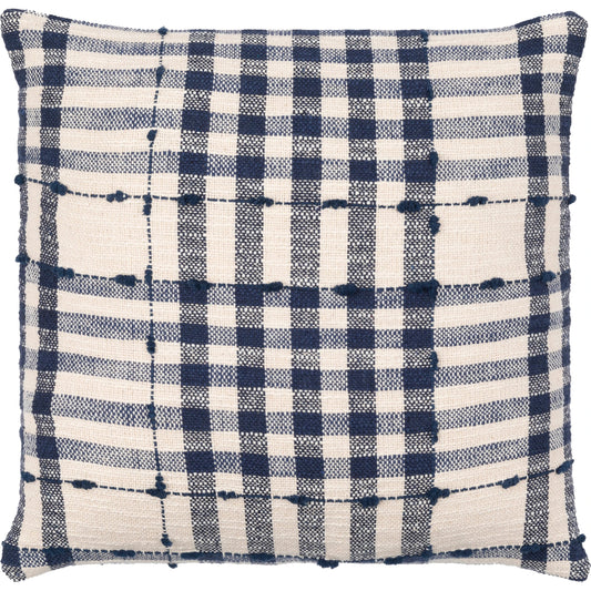 Kellan Pillow - 13925 by Surya in dark blue, light beige. Made from 100% cotton in a eclectic & global style.
