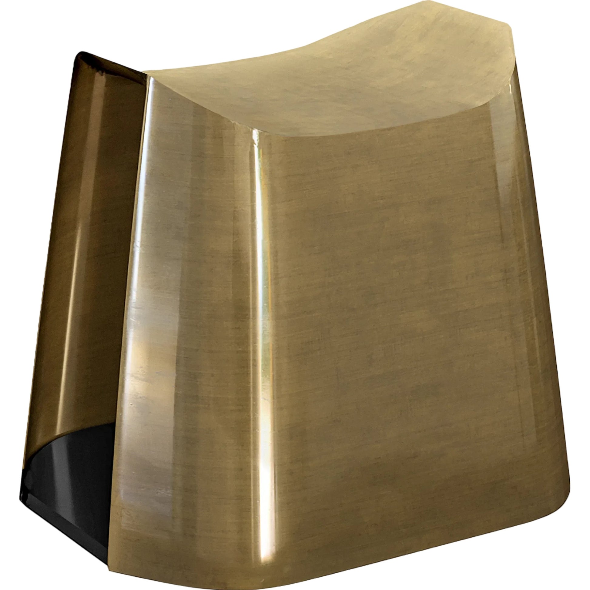 Hammersmith Stool by Jonathan Charles in gold and satin brass. Made from stainless steel, plywood in a unique style.
