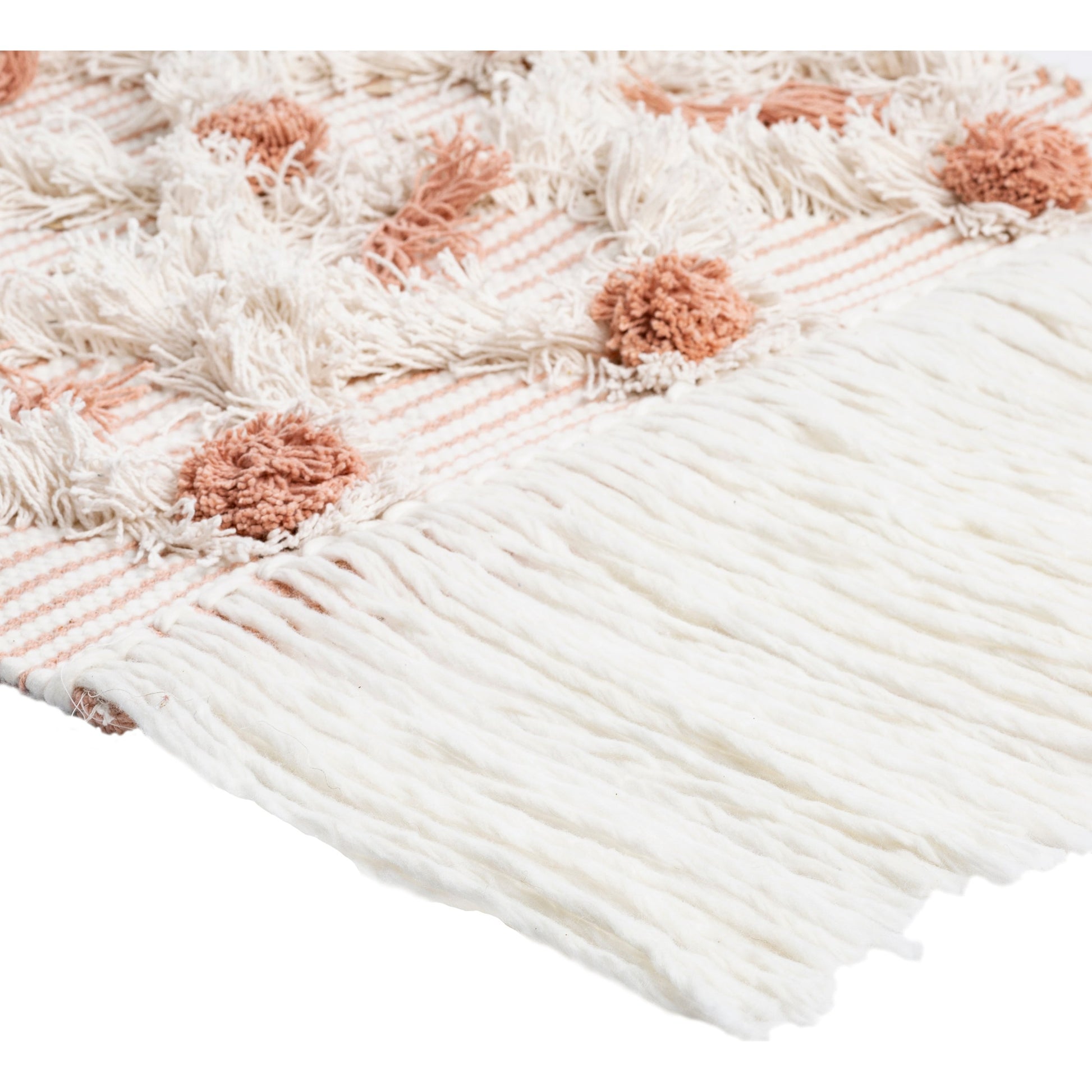 Kari Wall Hanging - 25008 by Livabliss in white, peach. Made from 60% cotton, 40% polyester, 100% wood in a eclectic & global style.