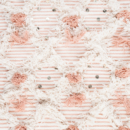 Kari Wall Hanging - 25008 by Livabliss in white, peach. Made from 60% cotton, 40% polyester, 100% wood in a eclectic & global style.