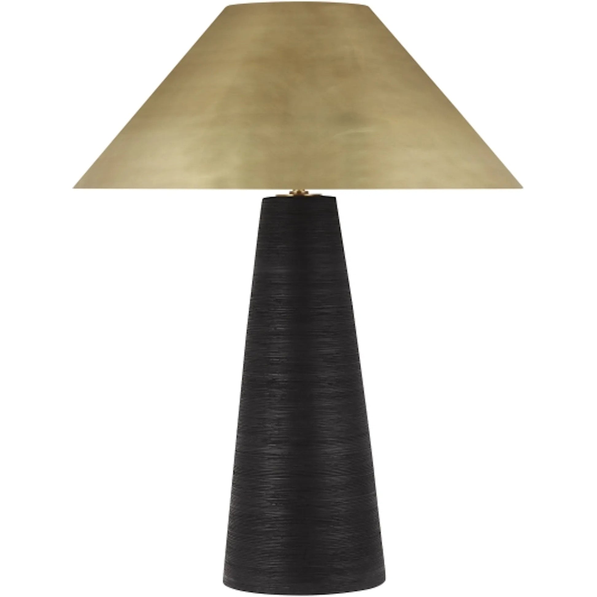 Karam Large Table Lamp by Visual Comfort & Co. in natural brass. Made from ceramic in a unique style.