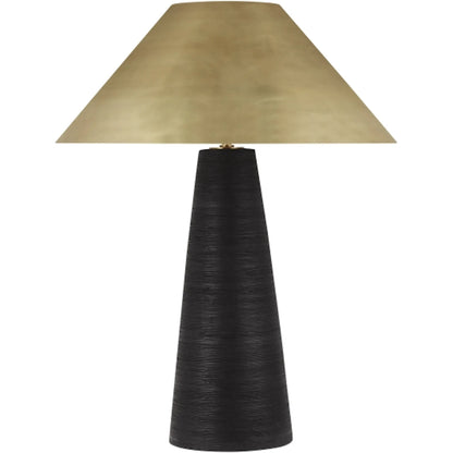 Karam Large Table Lamp by Visual Comfort & Co. in natural brass. Made from ceramic in a unique style.