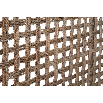 Karina Seagrass Wrapped Headboard and Footboard by Worlds Away in brown. Made from unique in a rustic style.