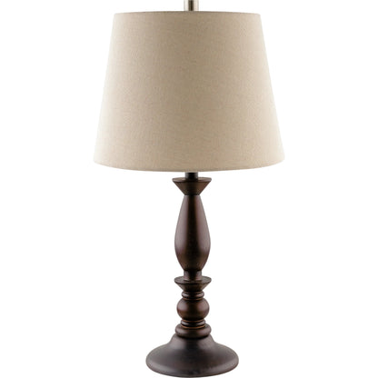 Kauri Accent Table Lamp - 535687 by Livabliss in paintedpaintedplated. Made from wood veneer, linen, polystyrene in a transitional style.