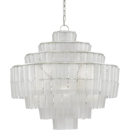 Sommelier Chandelier by Currey and Company. Made from wrought iron, bottle glass in a modern style.