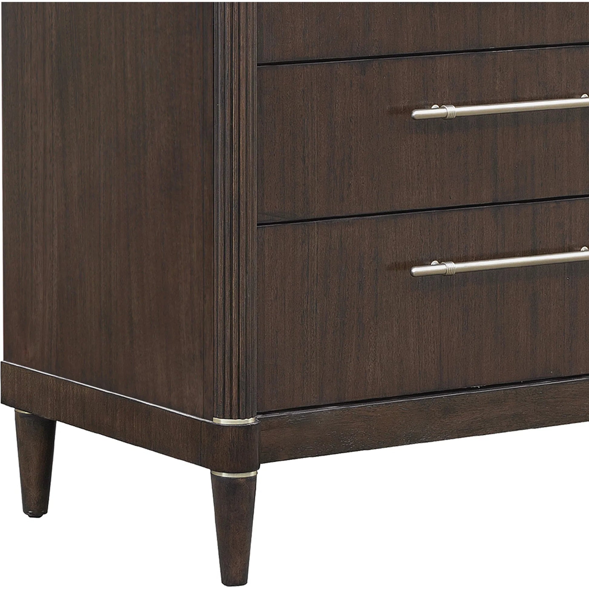 Asher Park 8 Drawer Dresser by Pulaski Furniture in piano brown. Made from eucalyptus veneers in a unique style.