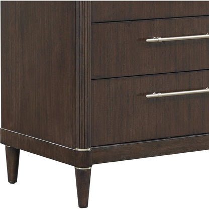 Asher Park 8 Drawer Dresser by Pulaski Furniture in piano brown. Made from eucalyptus veneers in a unique style.