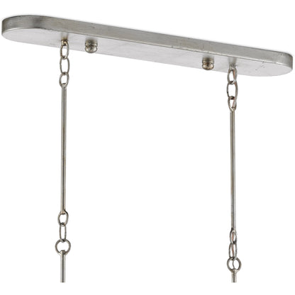 Grand Lotus Oval Chandelier by Currey and Company. Made from wrought iron in a modern style.