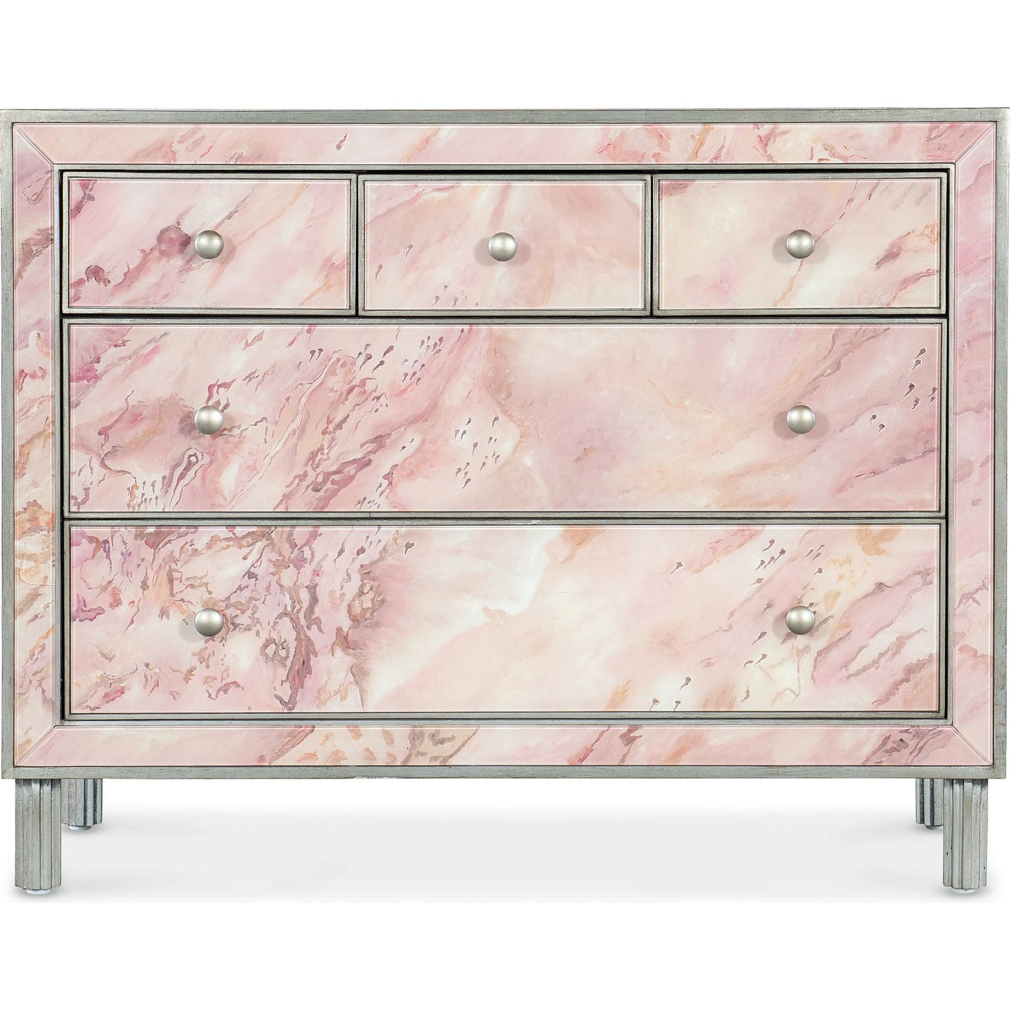 001 SI-2449101 | Additional Silo | Susan G. Komen Eternal Chest by Hooker Furniture in pink reverse hand painted glass. Made from unique in a eclectic & global style.