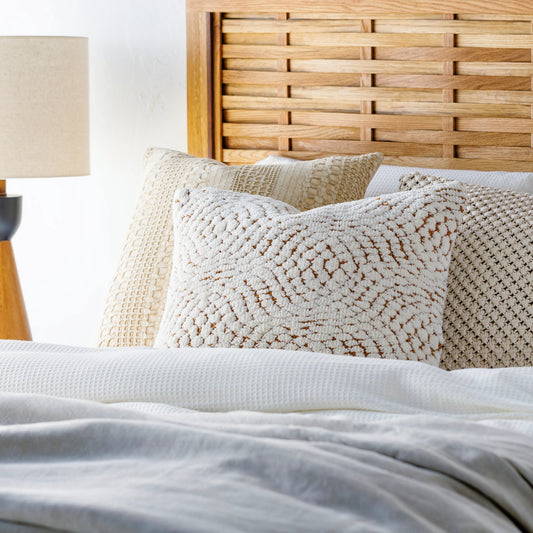 Kabela Pillow - 9877 by Surya in brown, wheat. Made from 100% polyester, 100% cotton in a eclectic & global style.