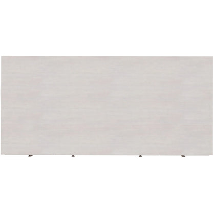 Mezzanine Writing Desk by A.R.T. Furniture in dove gray. Made from parawood, poplar solids, maple veneer, mirror, steel in a modern style.