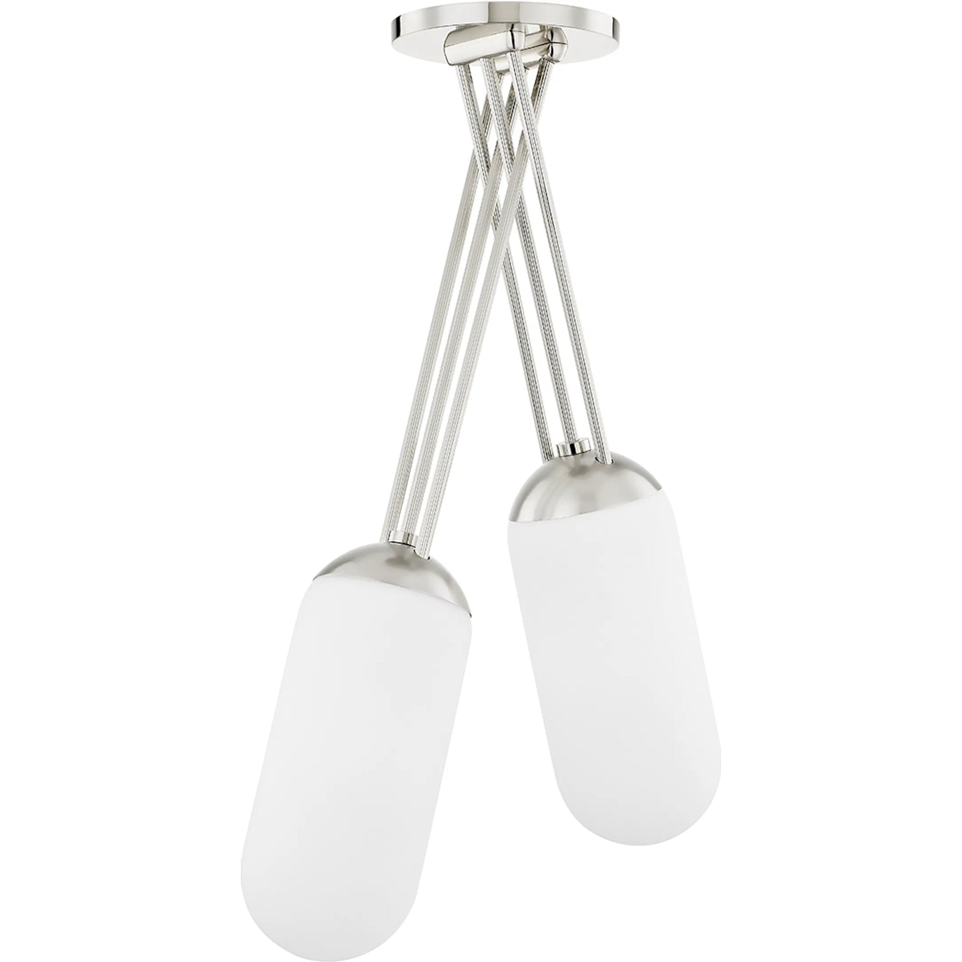 Palisade III Pendant by Hudson Valley in brushed nickel. Made from steel in a modern style.