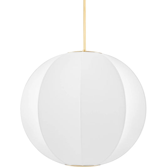 Jupiter Pendant by Hudson Valley in aged brass. Made from steel in a modern style.
