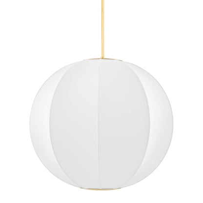 Jupiter Pendant by Hudson Valley in aged brass. Made from steel in a modern style.